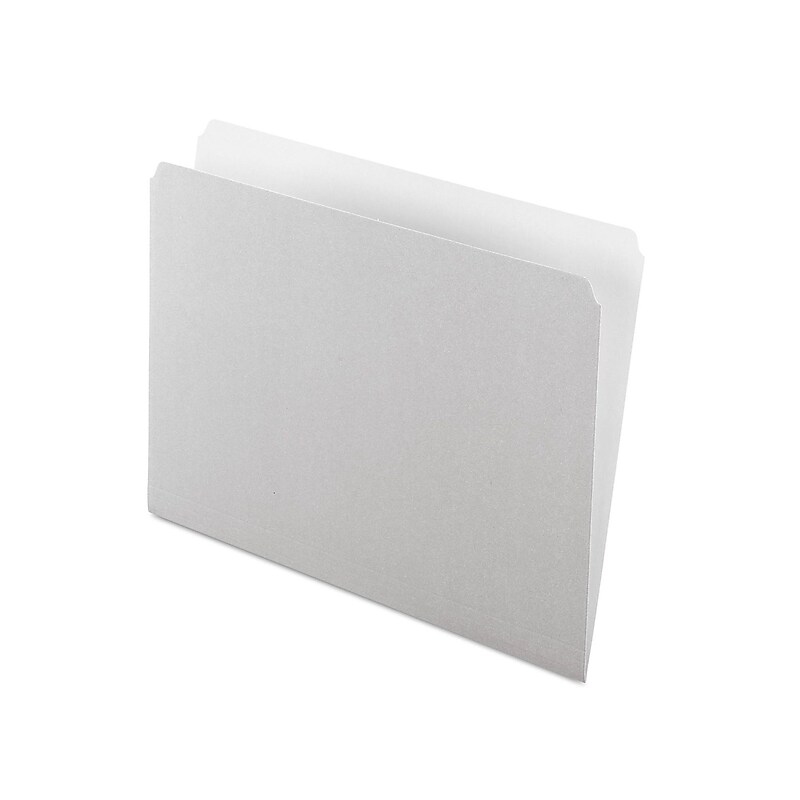 Pendaflex Two-Tone File Folders, Straight-Cut Tab, Letter Size, Gray, 100/Box (PFX 152 GRA) image 1
