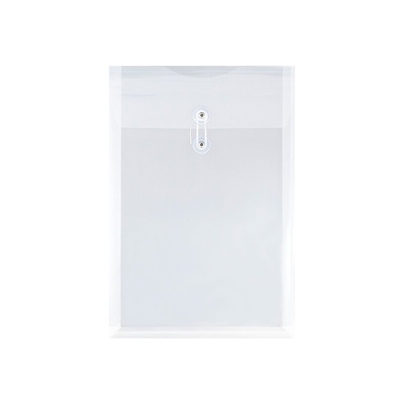 JAM Paper Standard Plastic Filing Envelope, Legal, Clear, 12/Pack (119B1CL) image 1