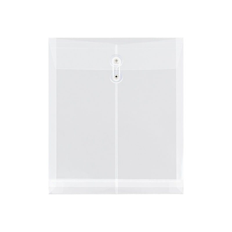 JAM Paper Standard Plastic Filing Envelope, Letter, Clear, 12/Pack (118B1CL) image 1