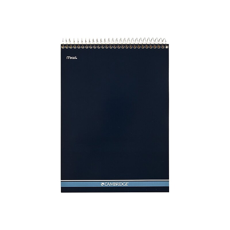 Cambridge Steno Pad, 8.5" x 11", Wide Ruled, Blue, 70 Sheets/Pad (MEA59880) image 1