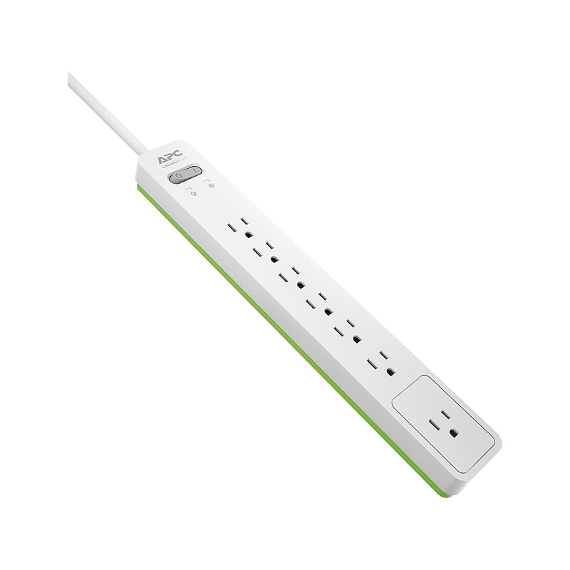 APC Essential SurgeArrest 7-Outlet Surge Protector, 6' Cord (PE76W) image 1