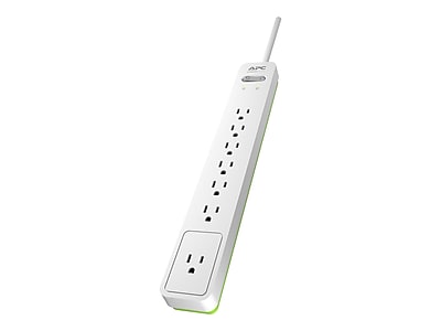 APC Essential SurgeArrest 7-Outlet Surge Protector, 6′ Cord (PE76W) Sansujyuku sansujyuku.com