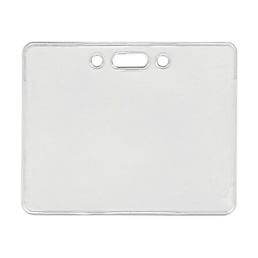 Advantus ID Badge Holders, Clear, 50/Pack (75450) Staples