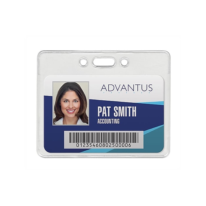 Advantus Multi ID Badge Holders, Clear, 50/Pack (75450) | Staples
