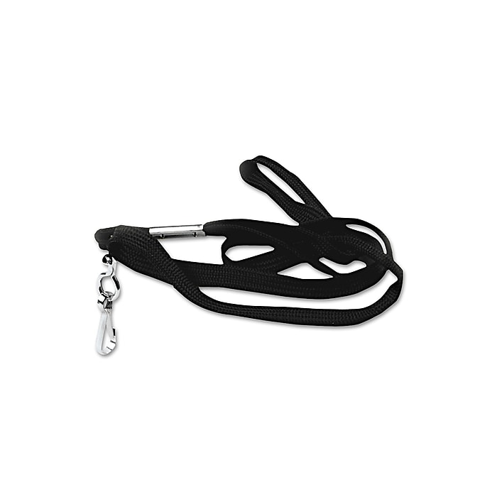 Advantus Deluxe Lanyards, Black, 24/Box (75424) | Staples