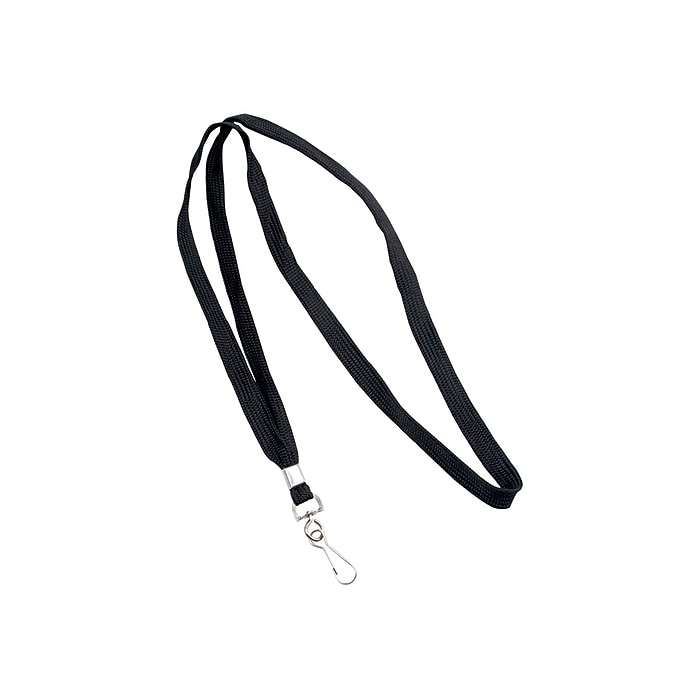 Advantus Deluxe Lanyards, Black, 24/Box (75424) | Staples