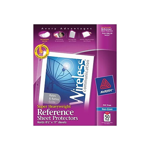 Avery® Super Heavyweight Reference Sheet Protectors Staples