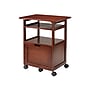 Winsome Piper 3-Shelf Wood Mobile Printer Stand with Swivel Wheels, Walnut (94427)~#|#~sp42125639_sc7
