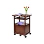 Winsome Piper 3-Shelf Wood Mobile Printer Stand with Swivel Wheels, Walnut (94427)~#|#~sp42125642_sc7