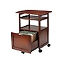 Winsome Piper 3-Shelf Wood Mobile Printer Stand with Swivel Wheels, Walnut (94427)~#|#~sp42125650_sc7