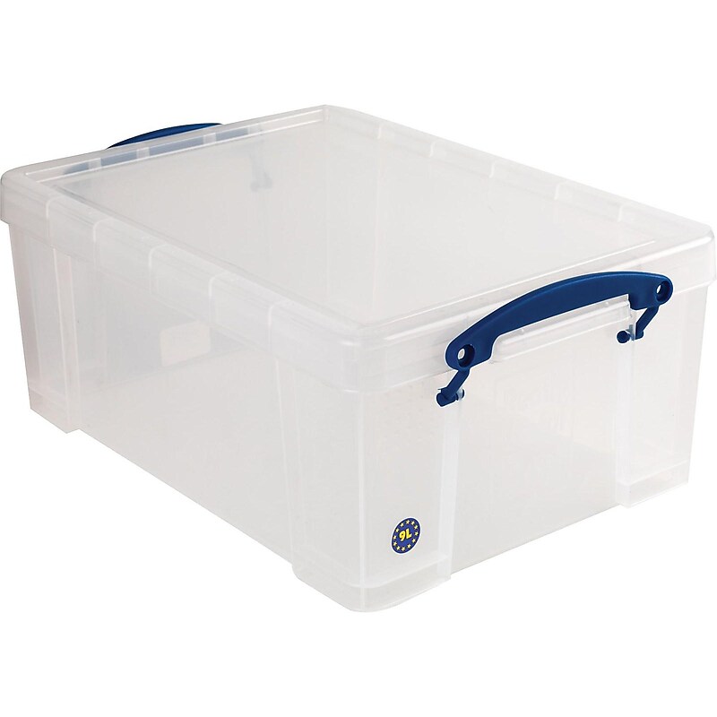 Really Useful Box® 9 Liter Snap Lid Storage Bin, Clear (9L CL) image 1