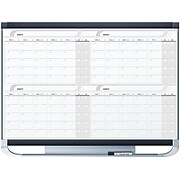 Quartet Prestige Magnetic Total Erase Calendar Whiteboard, Graphite Frame, 4' x 3' (4MCP43P2)