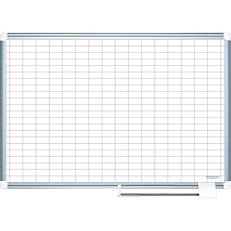 MasterVision Platinum Plus Magnetic Porcelain Planning Board, Aluminum Frame, 6' x 4' (CR1230830) image 1