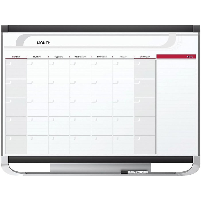Quartet Prestige Magnetic Total Erase Calendar Whiteboard