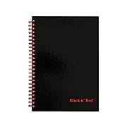 Black n' Red Professional Notebook, 5.88" x 8.25", Wide Ruled, 70 Sheets, Black/Red (L67000)