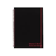 Black n' Red Professional Notebook, 8.25" x 11.75", Wide Ruled, 70 Sheets, Black (E67008)