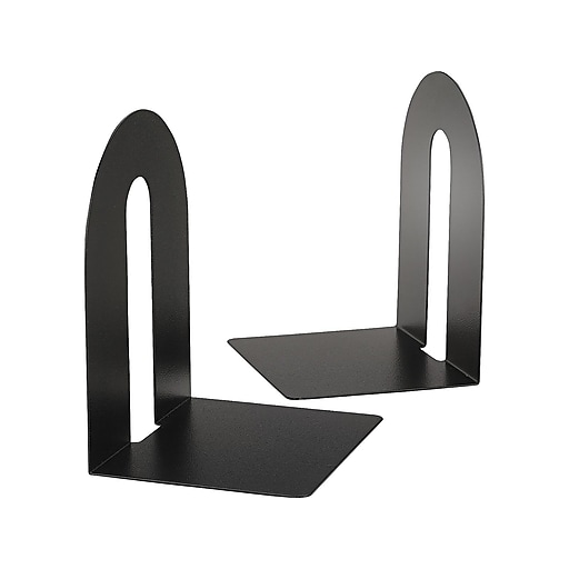 Officemate Heavy Duty Magnetic Bookends Pair 93186 Black 
