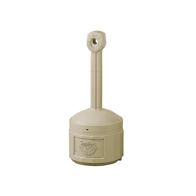 Justrite Smoker's Cease-Fire Outdoor Ash Urn, Terra Cotta Polyethylene, 4 Gal. (26800T) image 1