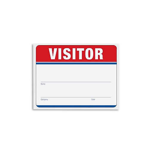 IDville Sticker Name Tags/Labels, Red, 100/Pack (1341017RD31) Staples