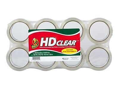 HD Clear Heavy Duty Packaging Tape 1.88 Inches x 54.6 Yards Clear 24 Pack -New 393730