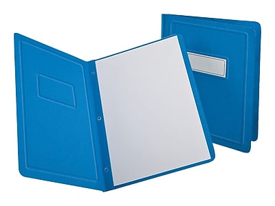 Report Cover 3 Fasteners  Panel and Border Cover  Letter  Light Blue  25/Box