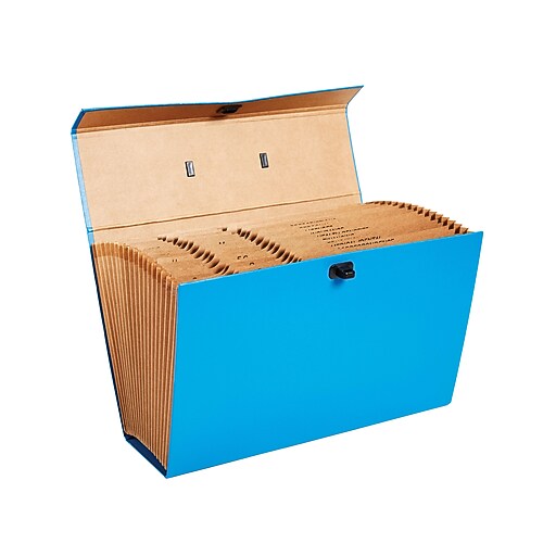 Staples® Expanding Case File, Legal, AZ Index, Blue Staples