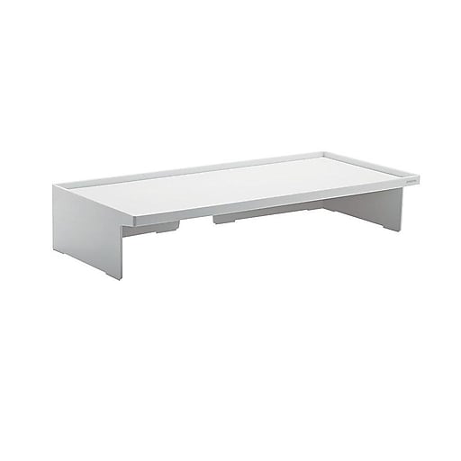Poppin NonAdjustable Monitor Riser, White (102092) Staples