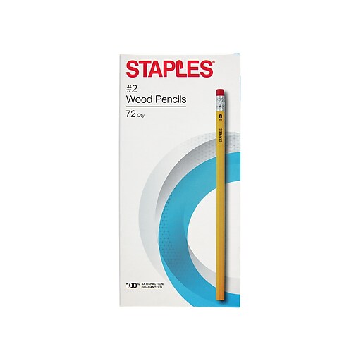 Staples Wooden Pencils, No. 2 Soft Lead, 72/Pack (10434CC/22749) at Staples