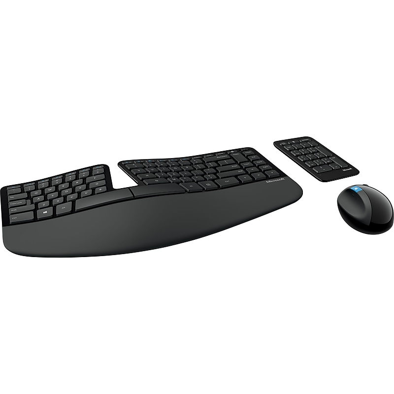 Microsoft Sculpt Ergonomic Desktop Wireless Keyboard & Mouse, Black (L5V-00001) image 1