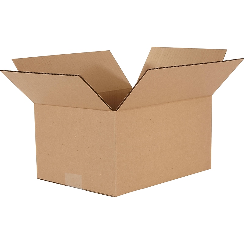 Coastwide Professional™ 12" x 9" x 6", 200# Mullen Rated, Multi-Depth Shipping Boxes, 25/Bundle (CW29297) image 1