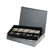 MMF Steelmaster Cash Box 10 Compartments, Gray (2215CBTGY)