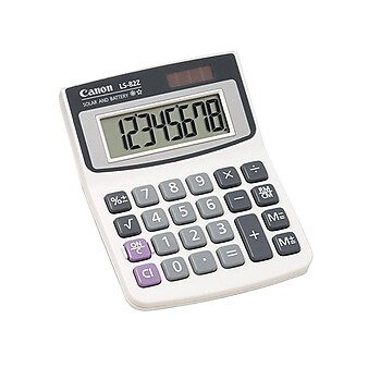 Canon LS-82Z 4075A007AA 8-Digit Portable Calculator, White