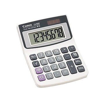 Canon LS-82Z 4075A007AA 8-Digit Portable Calculator, White