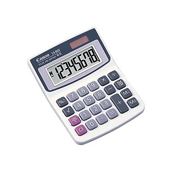Canon LS-82Z 4075A007AA 8-Digit Portable Calculator, White