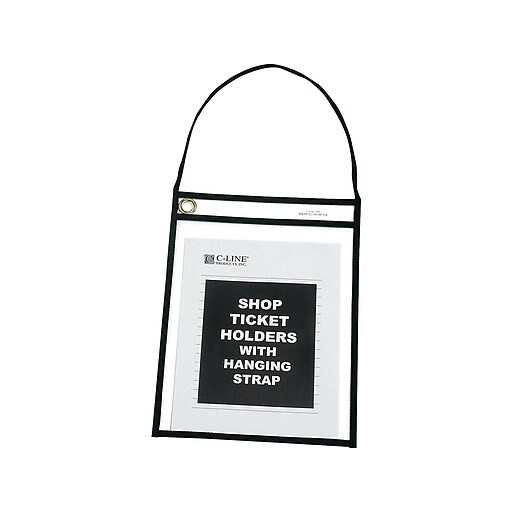 CLine Job Ticket Holders, 9" x 12", Clear, 15/Box (41922) Staples