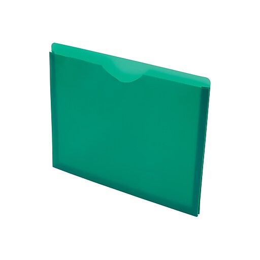 Staples® Plastic File Jacket, Letter, Assorted, 10/Pack Staples