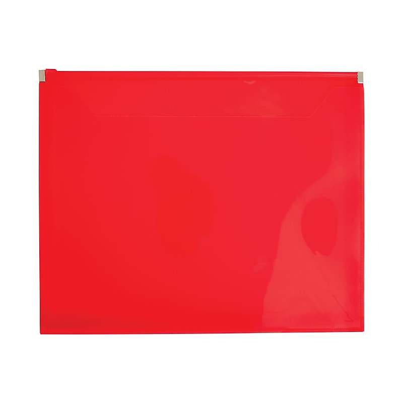 Staples Poly File Pocket, Letter Size, Red (23385) image 1