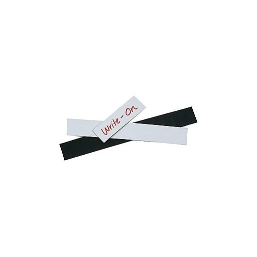 Warehouse Label Magnetic Strips, x 6", White, 25/Pack (LH178)