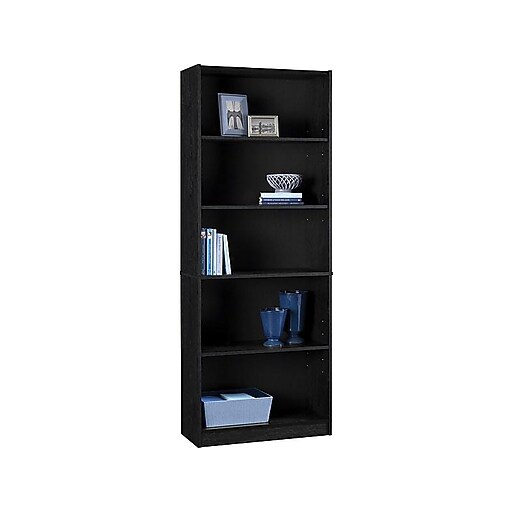 Hayden 5Shelf Standard Bookcase, Black (9615026P) at Staples
