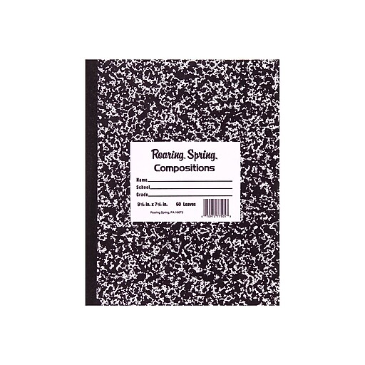 Roaring Spring Composition Notebook, 8" x 10", Wide Ruled, 60 Sheets