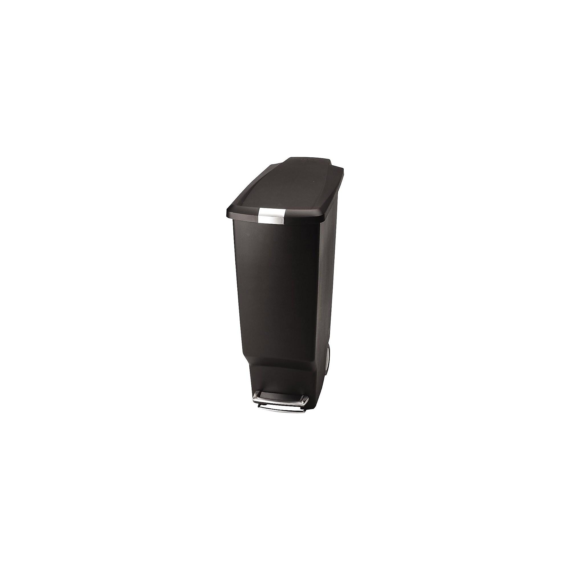 simplehuman Indoor Step Trash Can, Black Plastic, 10.5 Gal. (CW1361) Sansujyuku sansujyuku.com