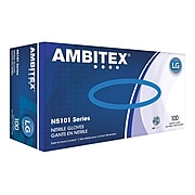 AMBITEX N5101 Series Blue Nitrile Gloves, Large, 1000/Carton (NLG5101)