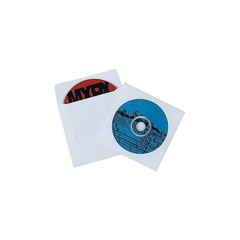 Staples CD/DVD Envelopes, 4.88" x 5", White, 500/Carton (MM1170) image 1