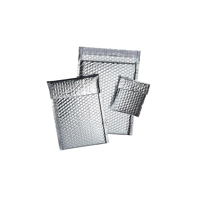 8" x 11" Cool Shield Self-Sealing Bubble Mailer, 3/16", Silver, 100/Case (INM811) image 1