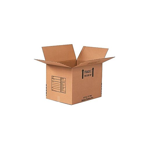 24 (L) x 24 (W) x 24 (H)" Deluxe Moving Boxes, 32 ECT, Brown, 10/Bundle
