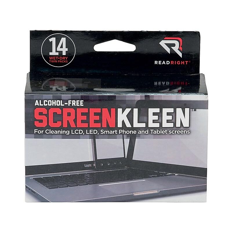 Advantus ScreenKleen Alcohol-Free Wipes, Unscented, 14 Packs/Box (RRTRR1291) image 1