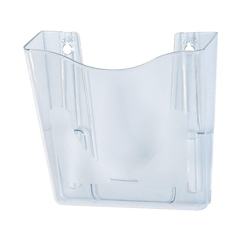 Deflect-O Euro-Style DocuPocket Single Pocket Plastic Letter/Legal Size Wall File, Clear (63001) image 1