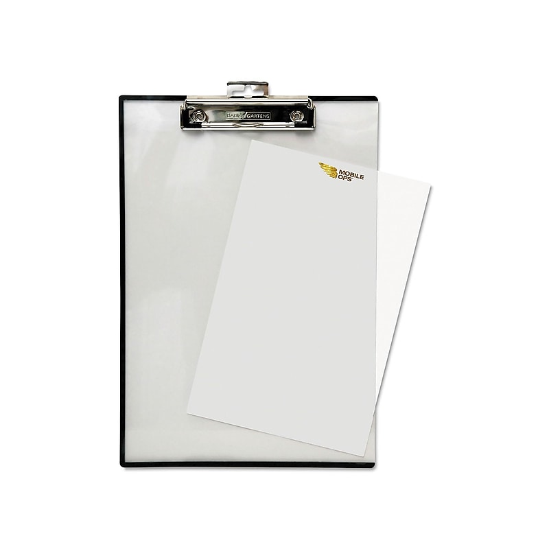 Baumgarten's Plastic Clipboard, Clear (BAUTA1611) image 1