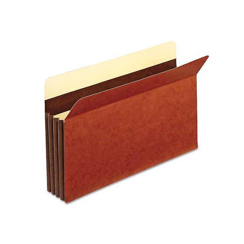 Pendaflex 10% Recycled Heavy Duty Reinforced File Pocket, 3 1/2" Expansion, Legal Size, Brown, 25/Box (C1526EHD) image 1