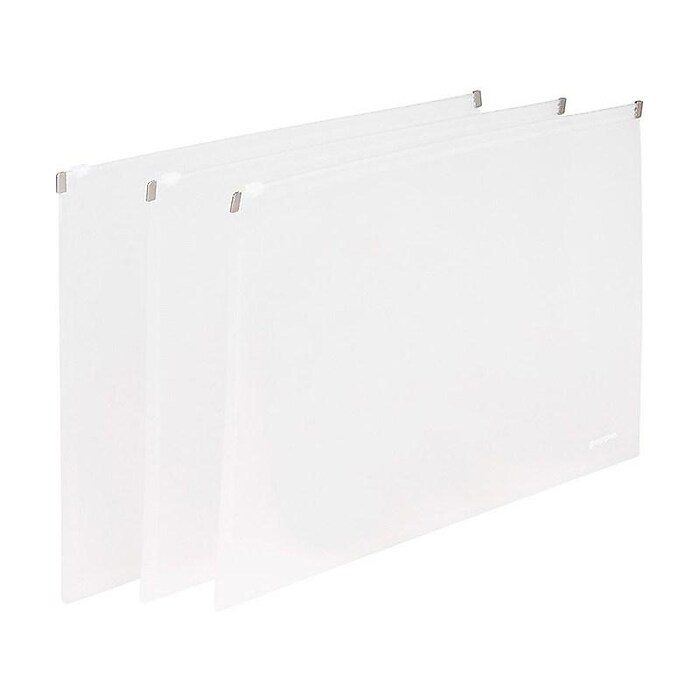 Poppin Poly Wallets, Letter Size, Clear, 3/Pack (100142) | Staples